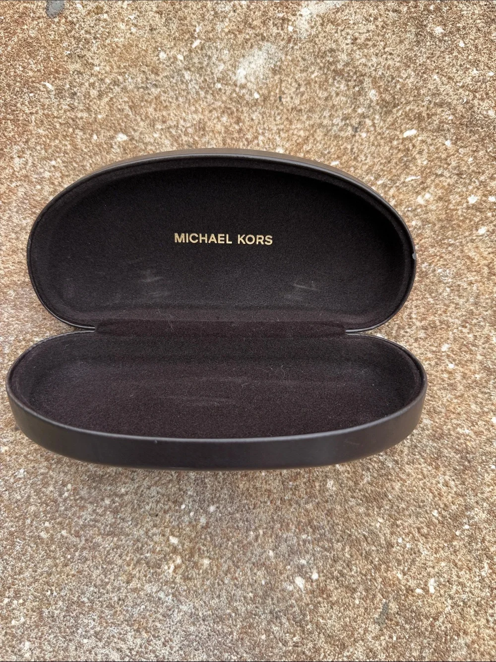 Michael Kors Black and Gold Sunglass Case